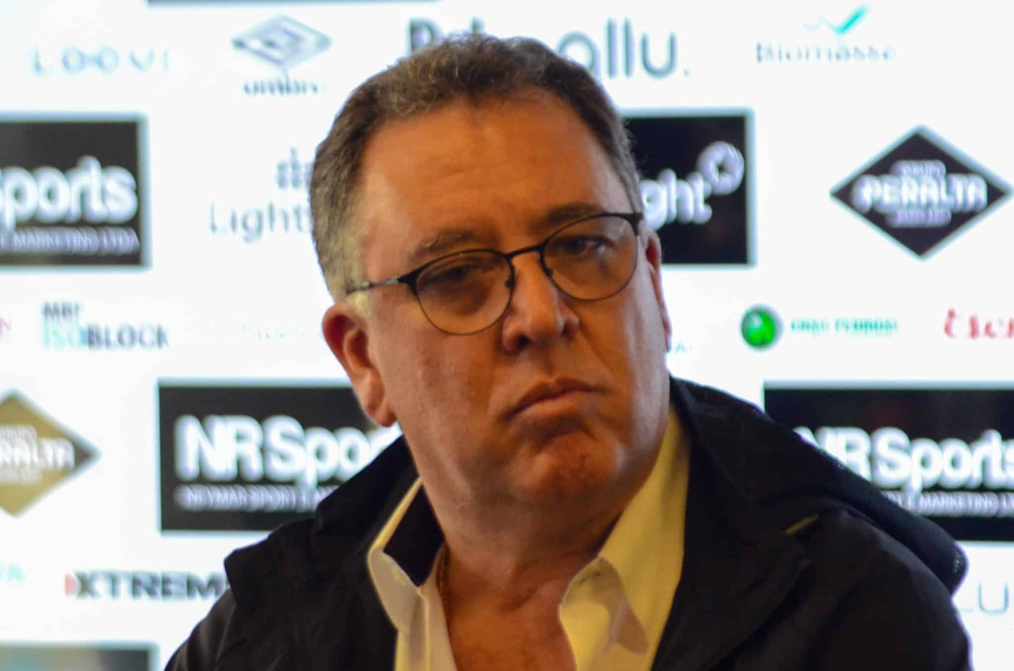 Marcelo Teixeira em coletiva na inaugiração do novo CT Meninos da Vila