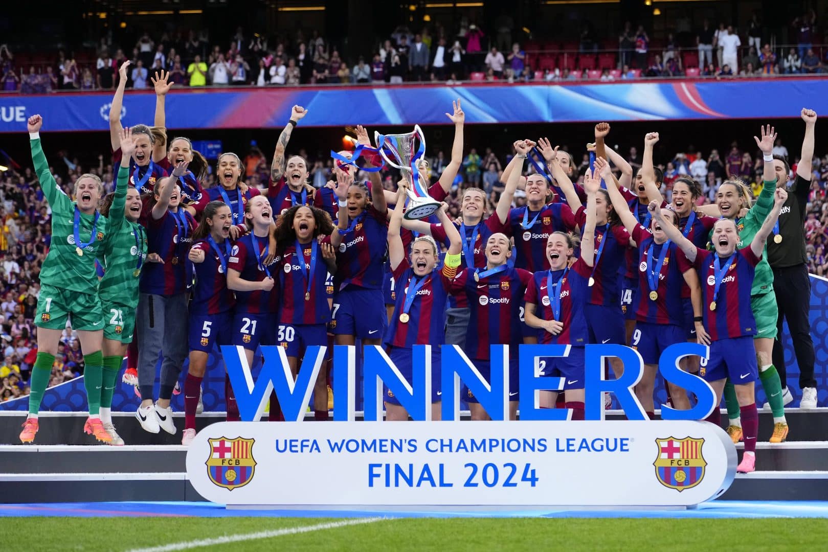 Barcelona Feminino é campeão da Champions League 2023/24 (Foto: IMAGO / NurPhoto)
