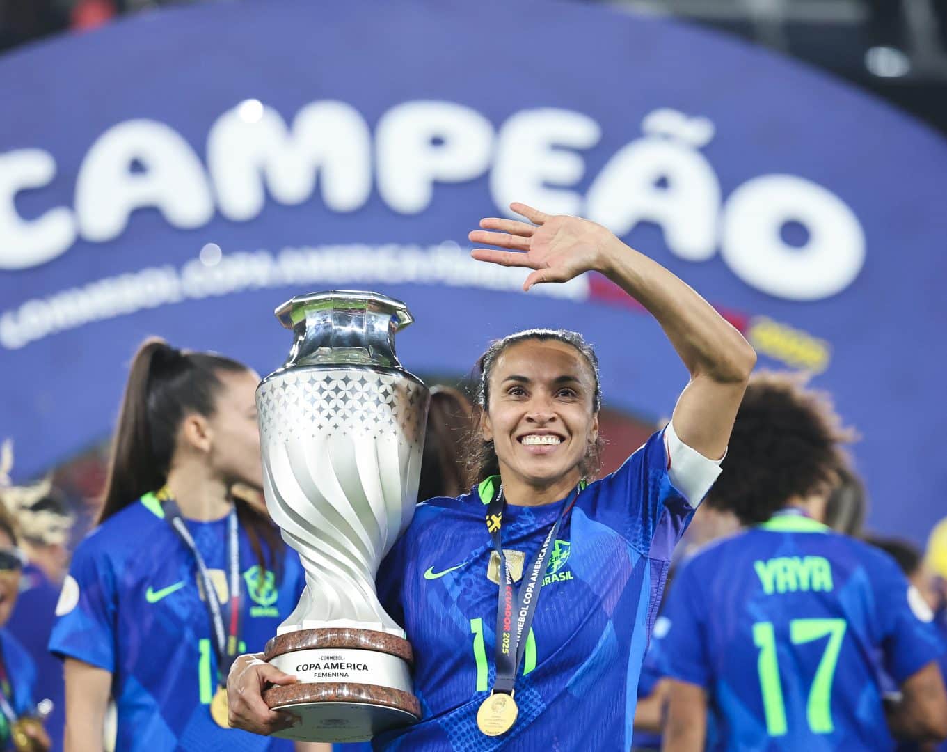 Marta conquista quarto título da Copa América Marta durante Copa América (Foto: Lívia Villas Boas / CBF)