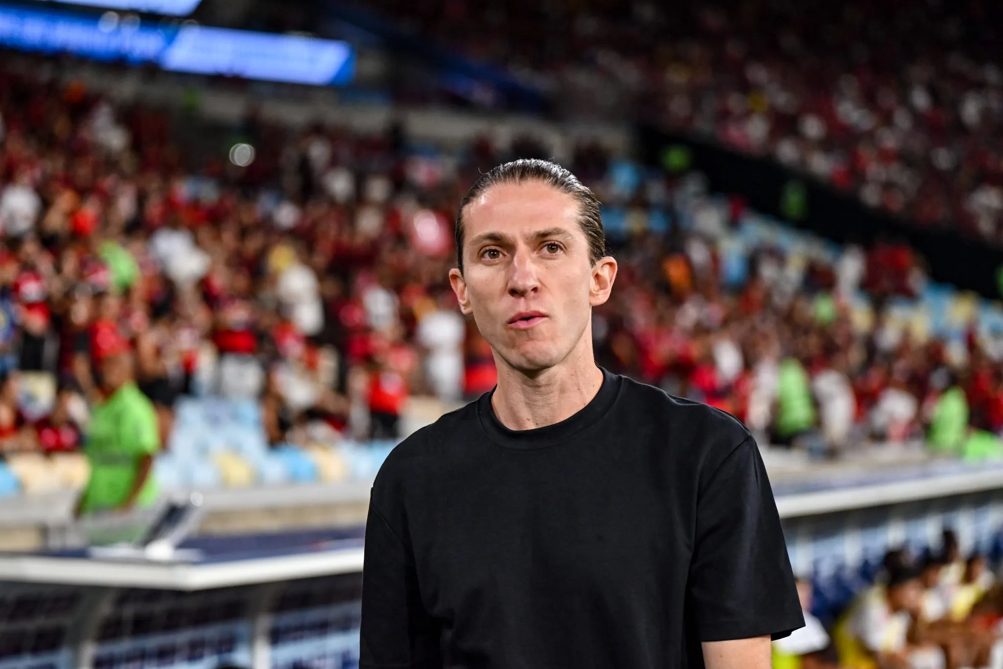 Filipe Lu&iacute;s durante jogo do Flamengo no Maracan&atilde;