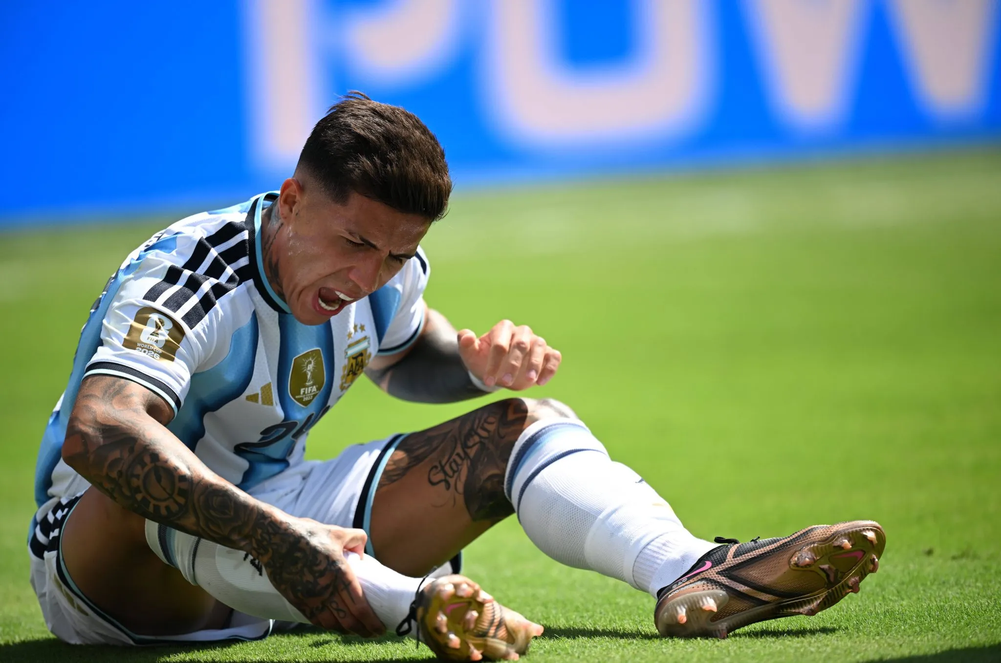 Enzo Fern&aacute;ndez em Argentina x Espanha na final da Copa do Mundo