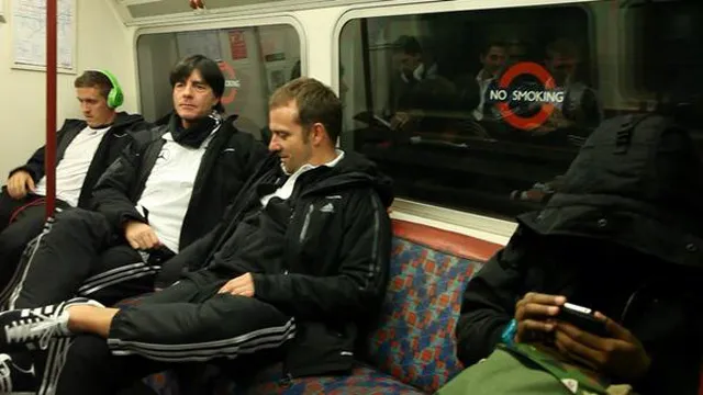 Tr&acirc;nsito? A Alemanha foi de metr&ocirc; para Wembley