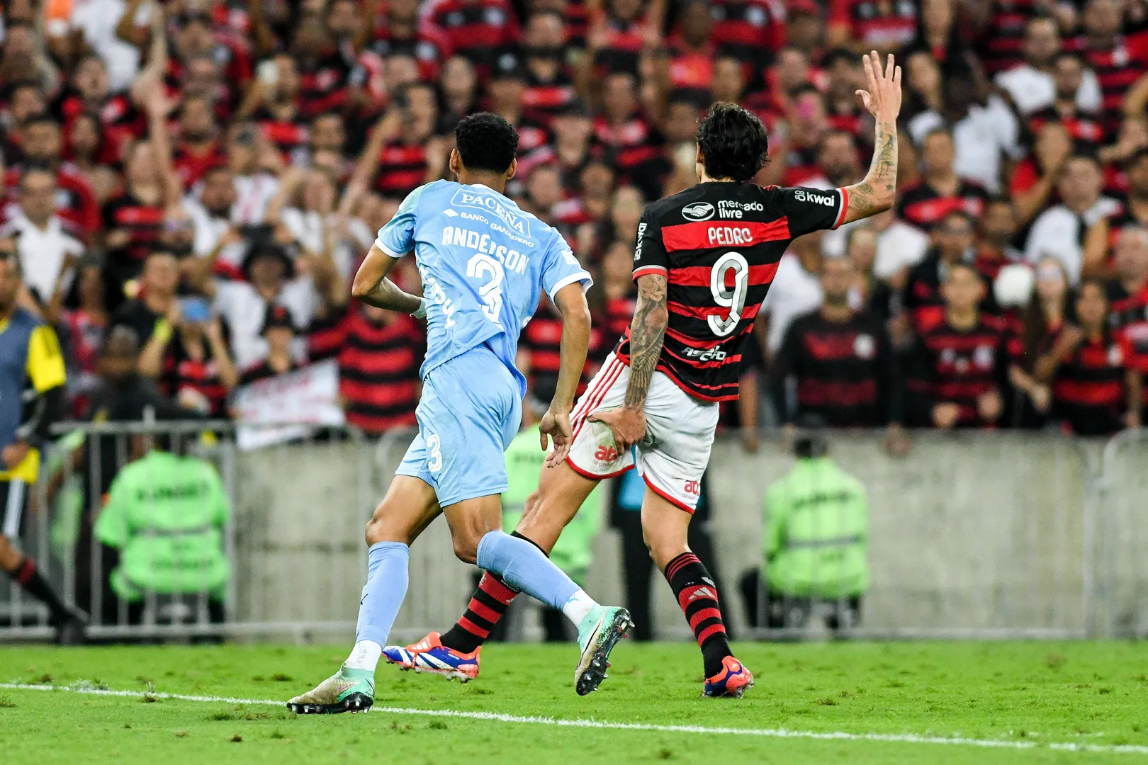 Flamengo x Bol&iacute;var RIO DE JANEIRO, RJ &ndash; 15.08.2024: FLAMENGO X BOL&Iacute;VAR &ndash; Pedro during Flamengo x Bol&iacute;var held at Maracan