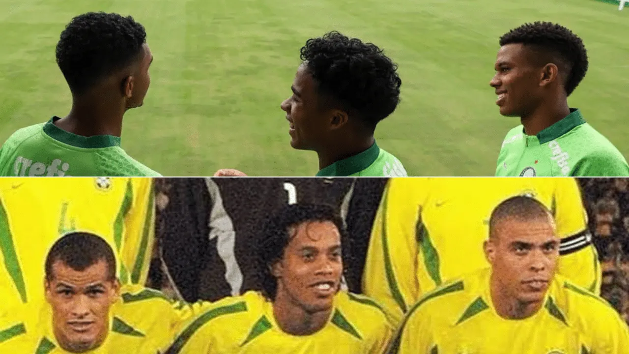 Novo trio? Est&ecirc;v&atilde;o, Endrick e Luis Guilherme s&atilde;o comparados a Ronaldo, Rivaldo e Ronaldinho
