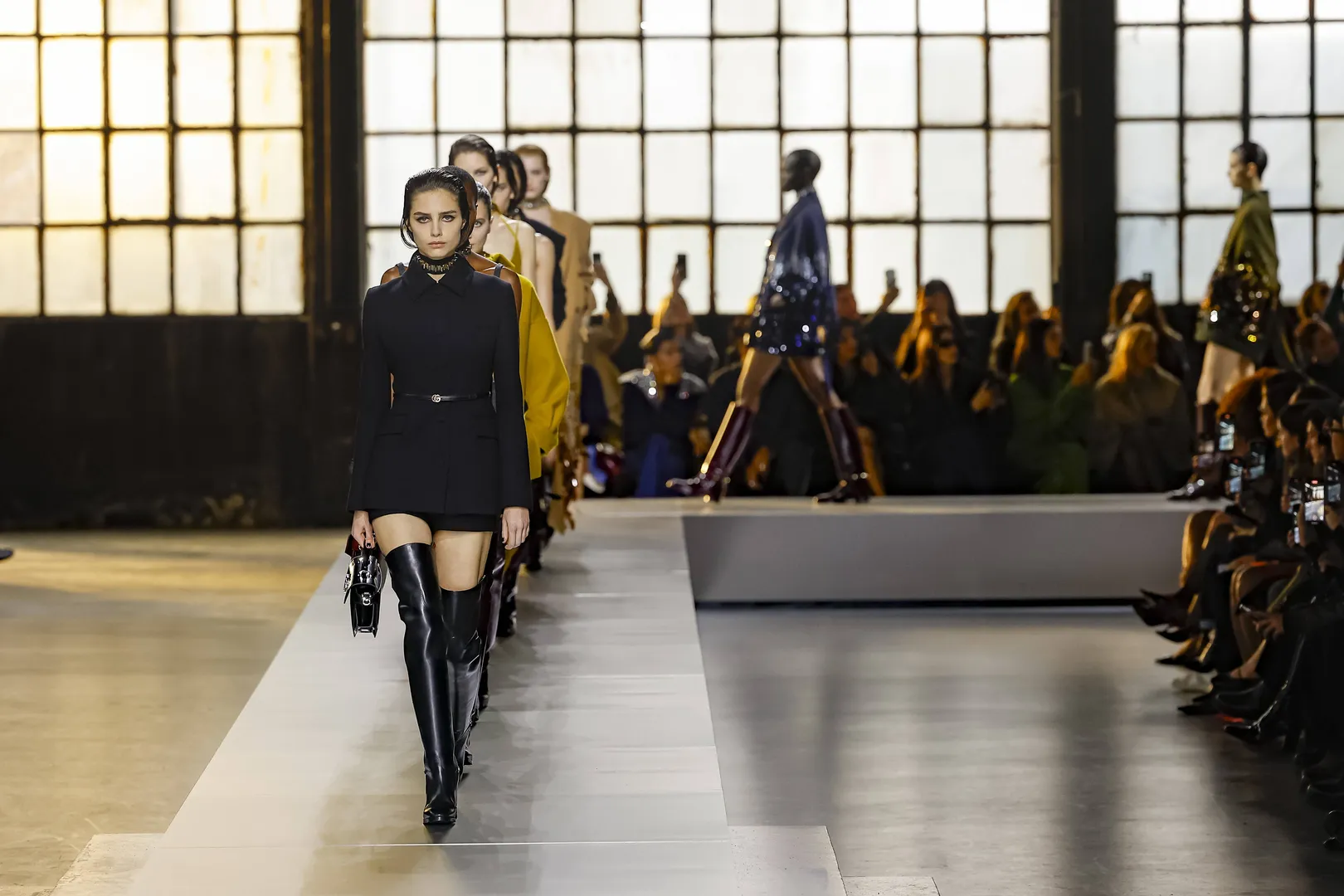 Desfile da Gucci na semana de moda de Mil&atilde;o, em 2024
