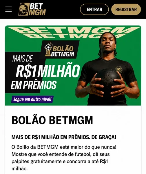 Bol&atilde;o Gr&aacute;tis da BetMGM