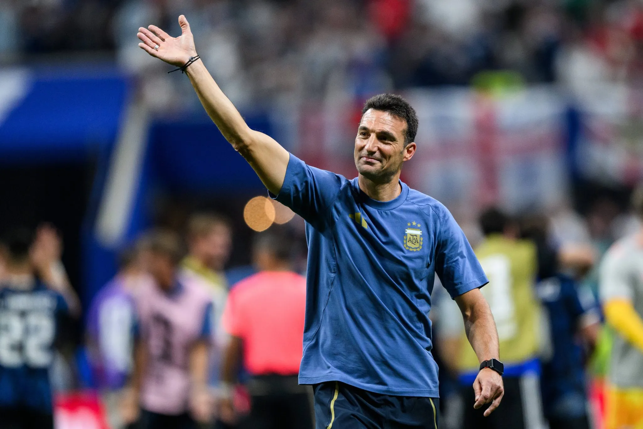 Lionel Scaloni celebra classifica&ccedil;&atilde;o da Argentina na Copa do Mundo