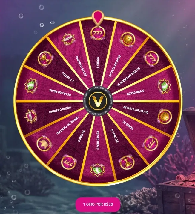 Roda do Tesouro Perdido da Vbet
