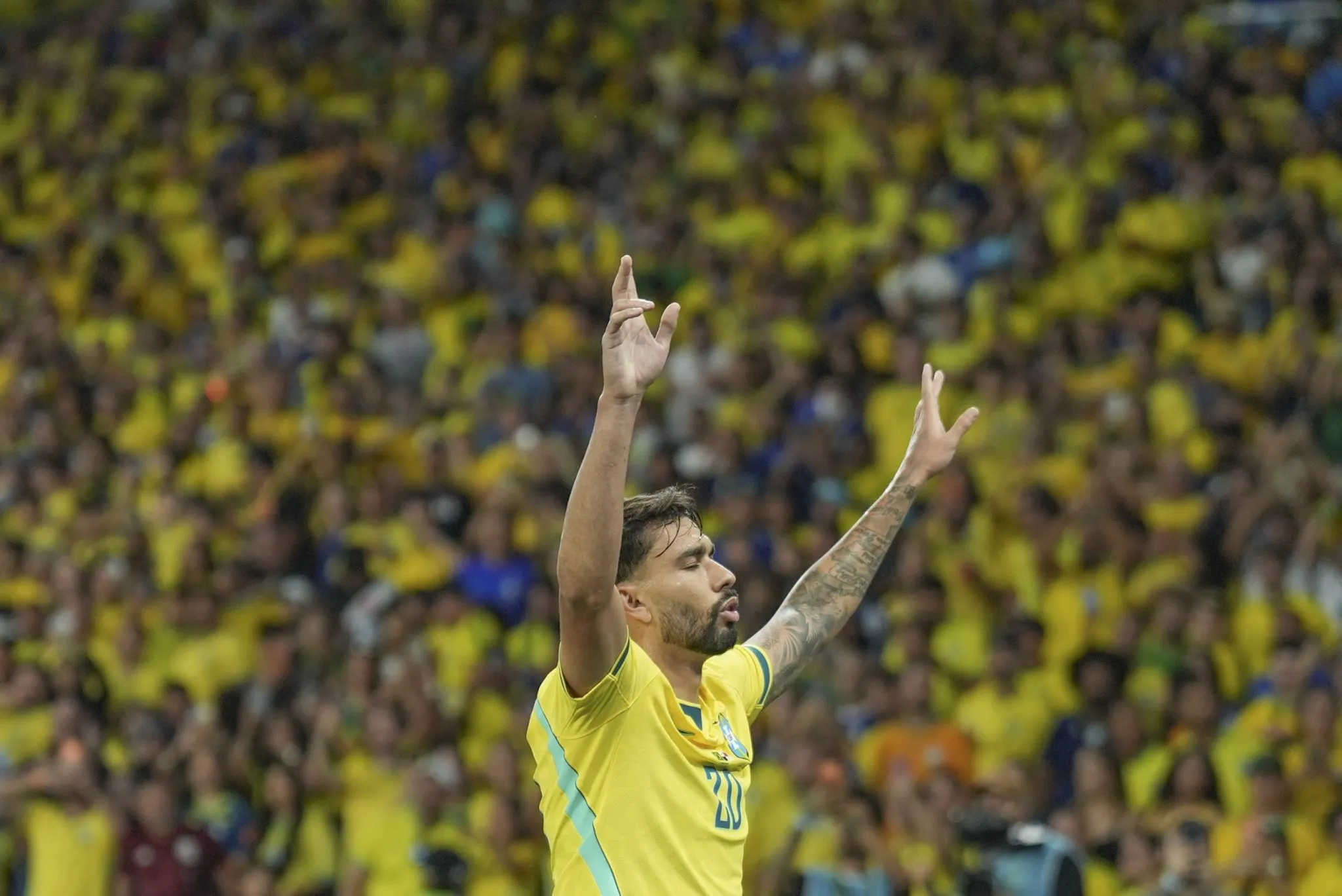 Paquet&aacute; celebra gol marcado pela sele&ccedil;&atilde;o brasileira contra o Panam&aacute; 