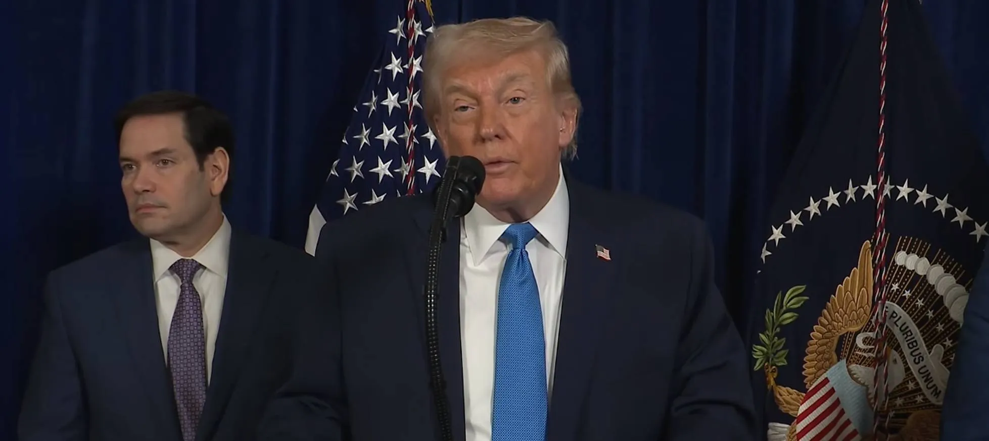 O presidente dos Estados Unidos, Donald Trump, durante entrevista coletiva
