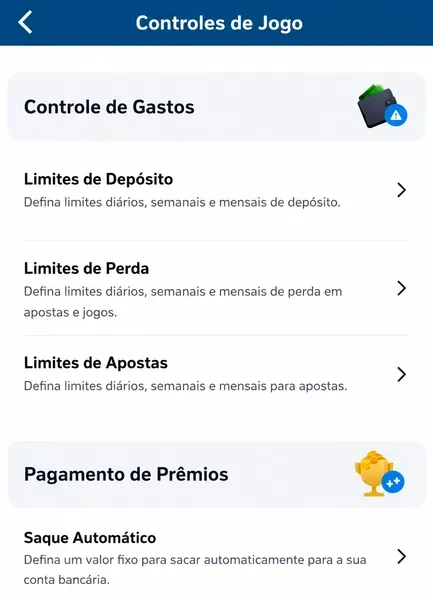 Ferramentas de controle de jogo que a Sportingbet Brasil oferece aos seus usu&aacute;rios cadastrados na plataforma