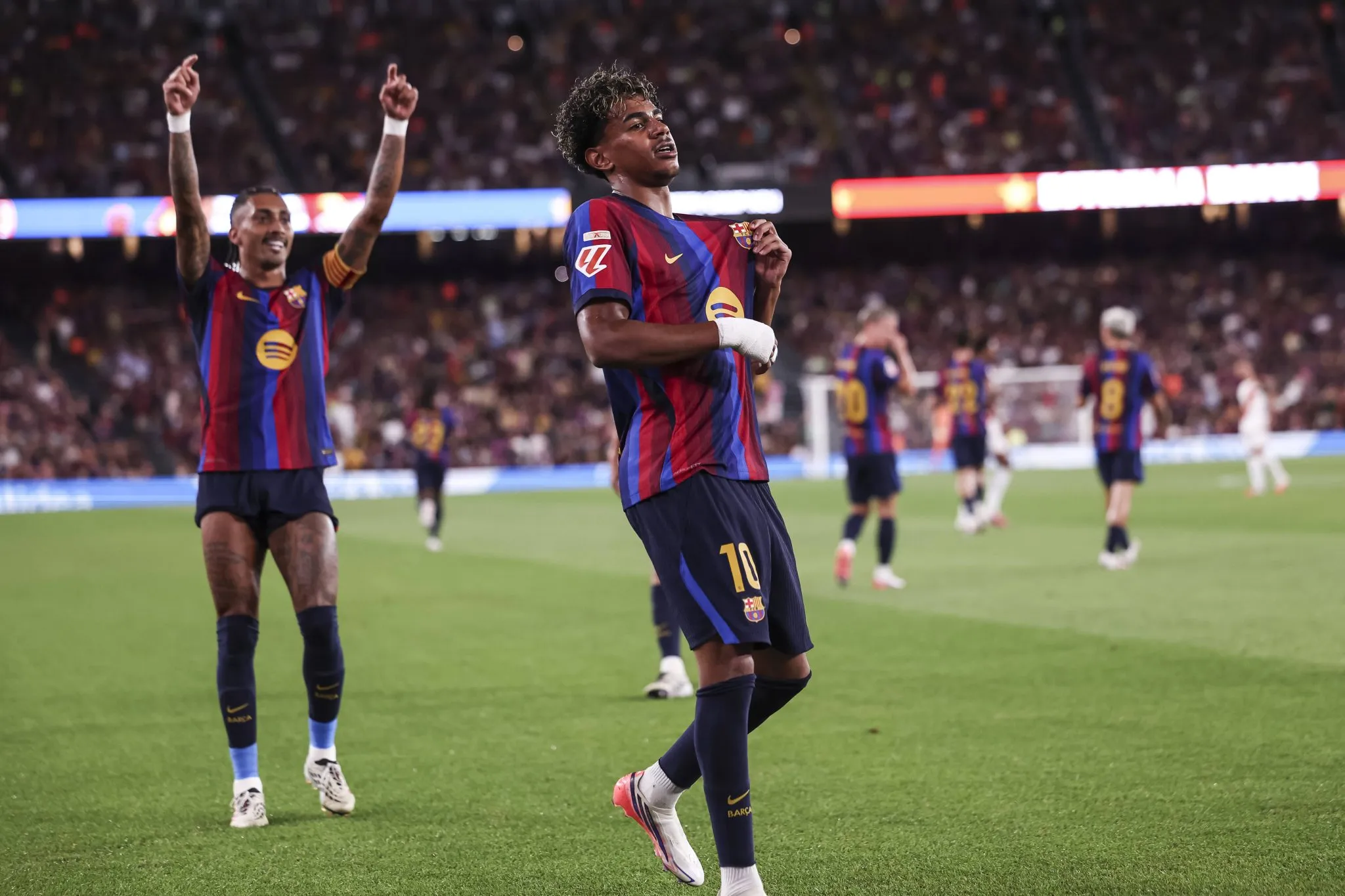 Yamal ap&oacute;s gol marcado pelo Barcelona
