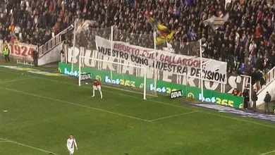 Torcida do Rayo leva ao est&aacute;dio o debate sobre o aborto na Espanha
