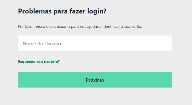 Captura de tela de recupera&ccedil;&atilde;o de conta na Bet365