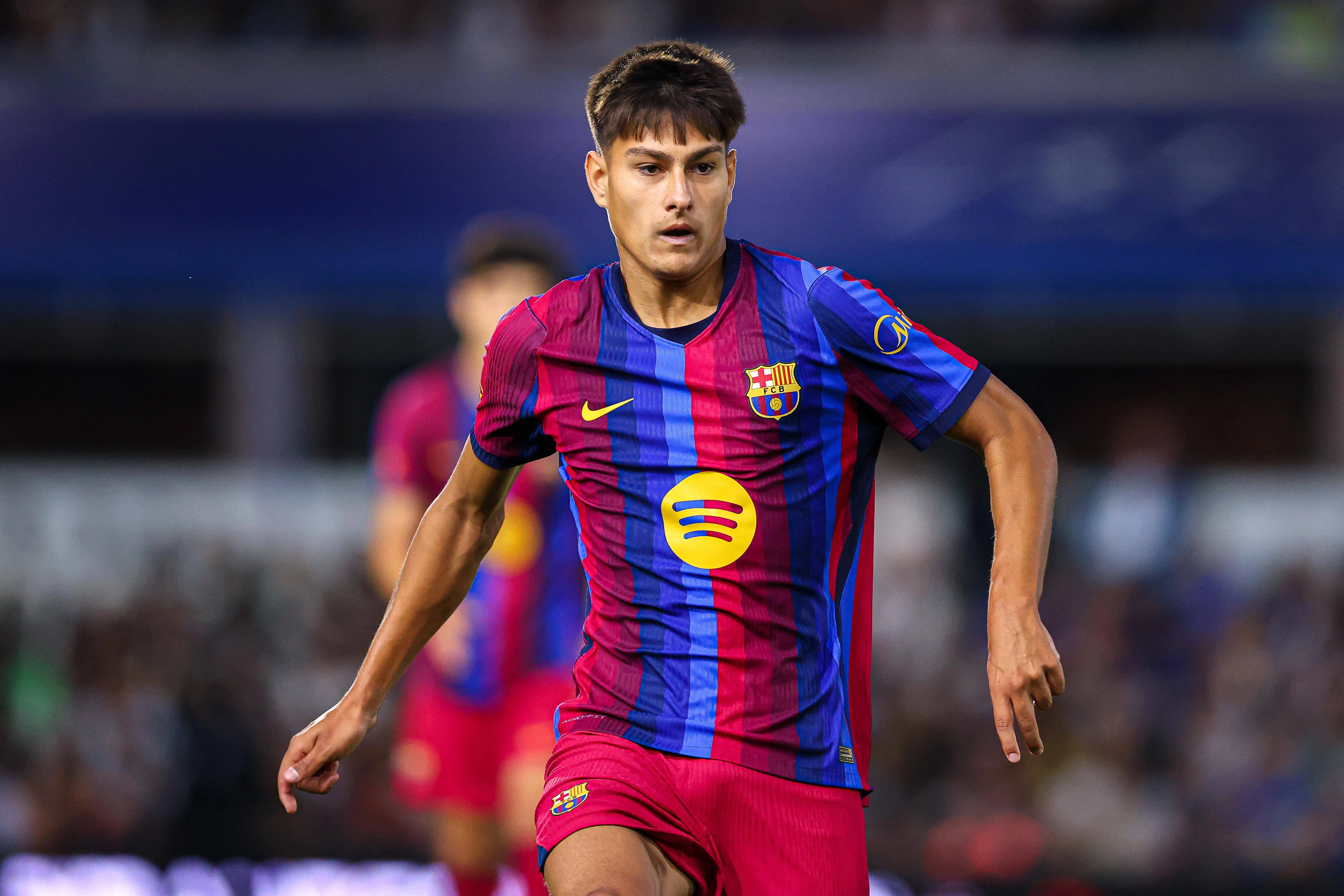 Brian Fari&ntilde;as em a&ccedil;&atilde;o pelo Barcelona durante amistoso de pr&eacute;-temporada