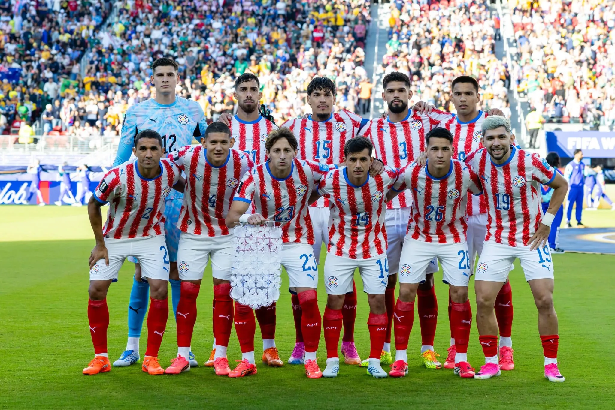 Sele&ccedil;&atilde;o paraguaia perfilada