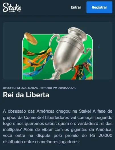 Rei da Liberta, promo&ccedil;&atilde;o exclusiva da Stake