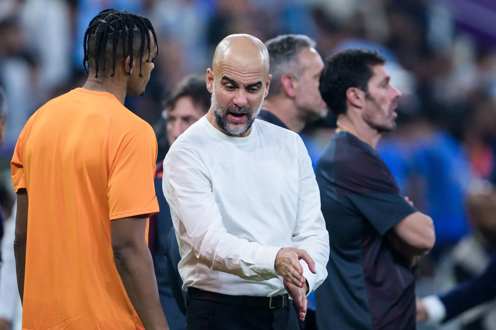 Pep Guardiola falou com propriedade do Fluminense e projetou jogo duro contra Fernando Diniz - Foto: Icon sport
