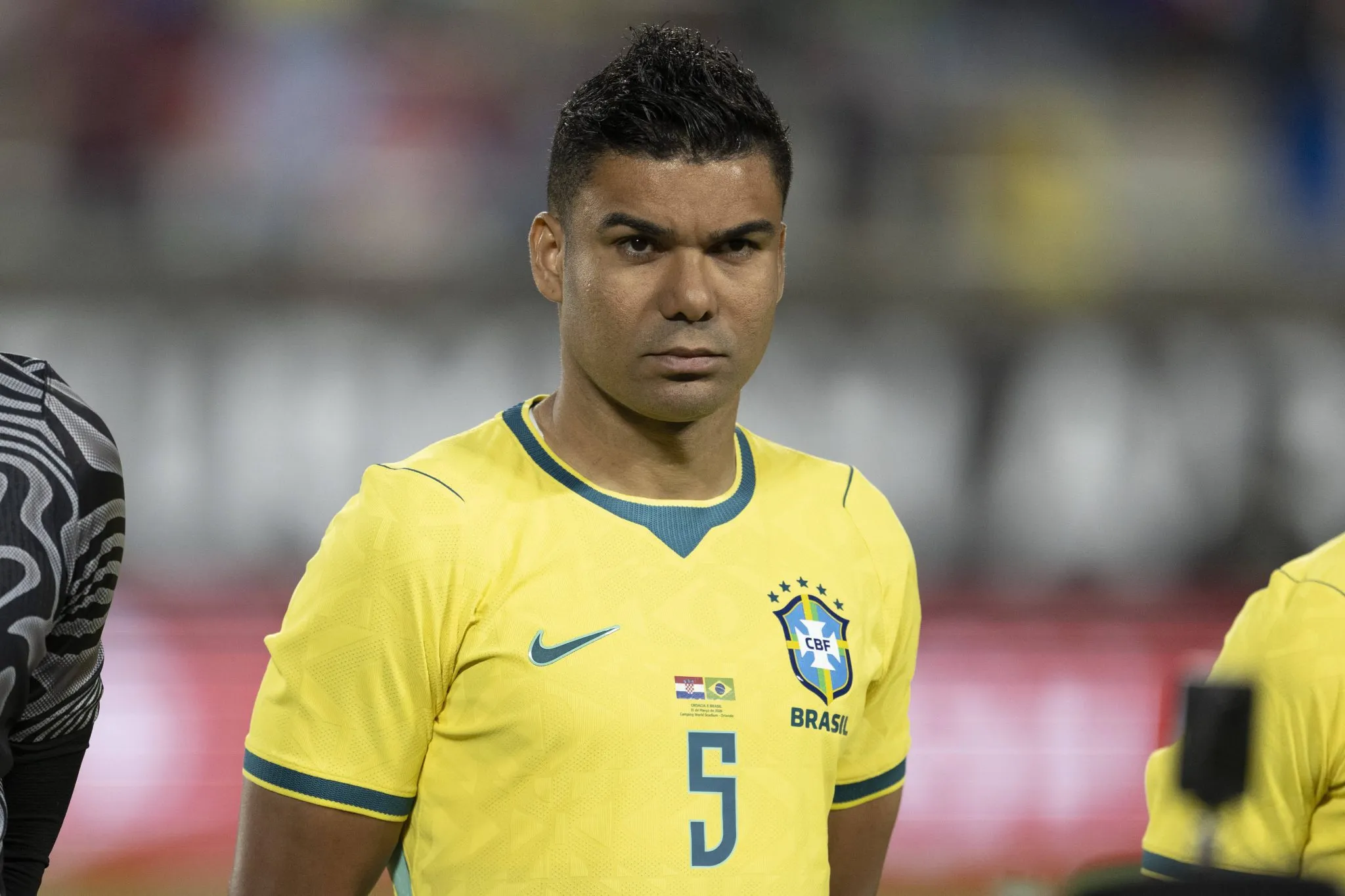 Casemiro em jogo da sele&ccedil;&atilde;o brasileira antes da Copa do Mundo