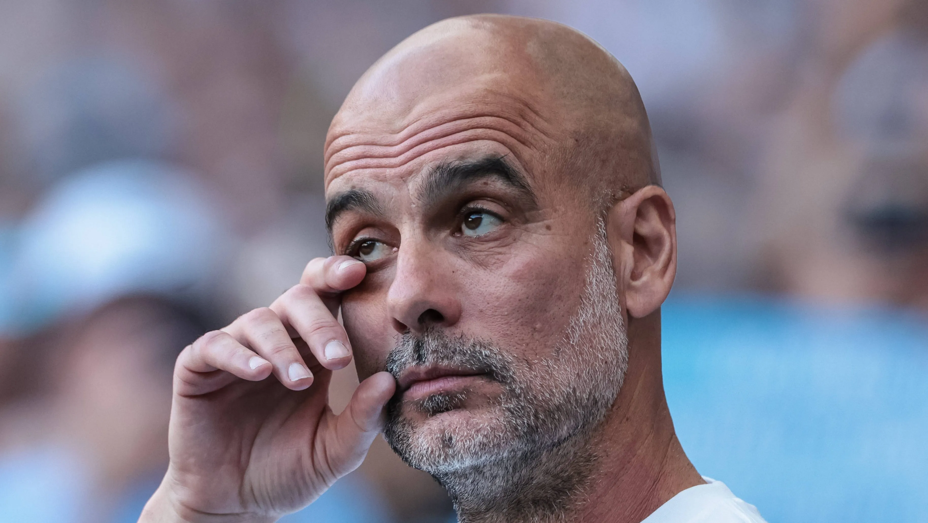 Pep Guardiola durante jogo de despedida do Manchester City (Foto: Imago/News Images)