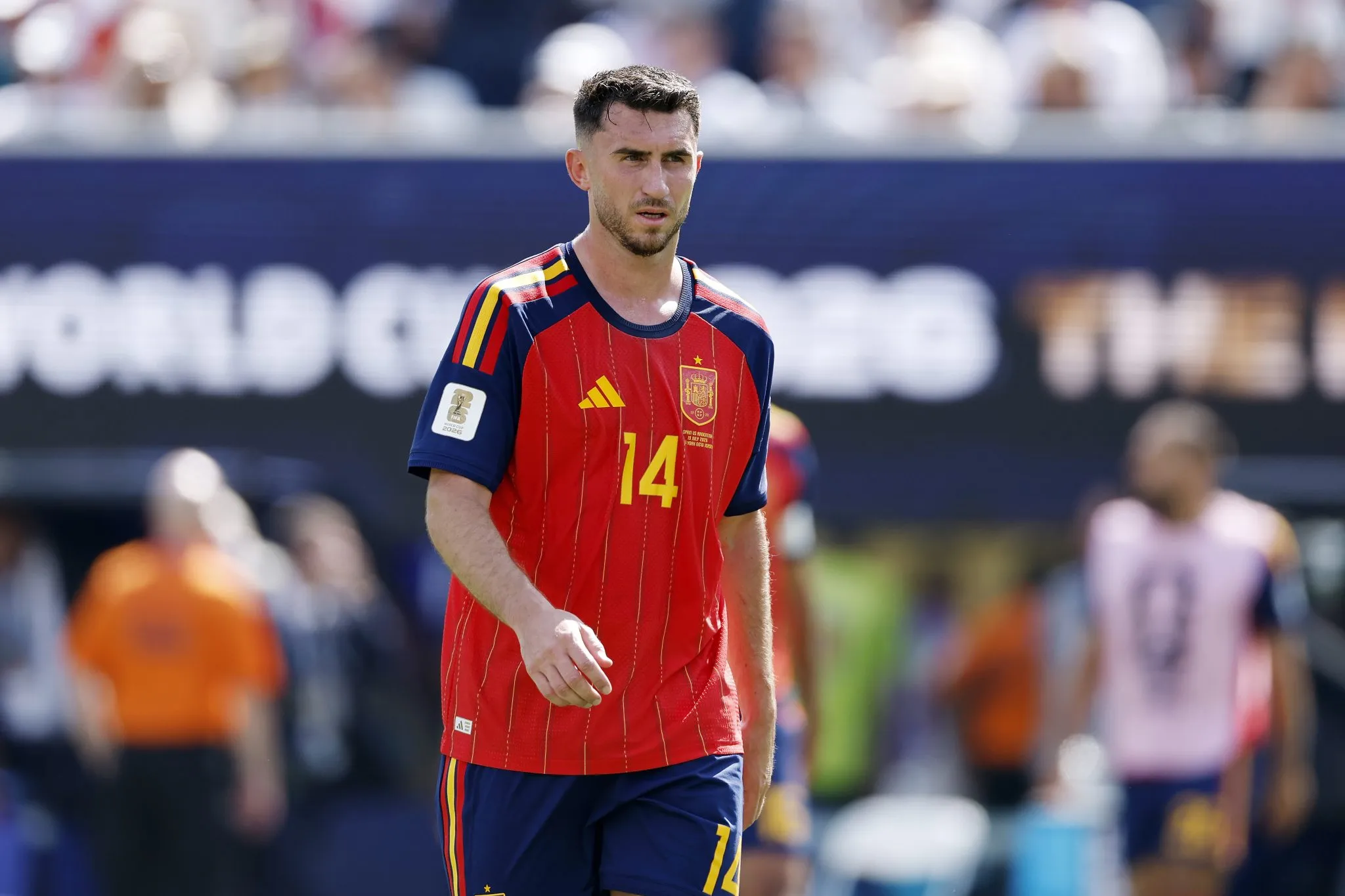 Laporte em Espanha x Argentina na final da Copa do Mundo