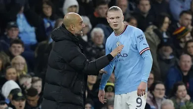 Pep Guardiola n&atilde;o descarta presen&ccedil;a de Haaland no Manchester City para jogo contra o Liverpool