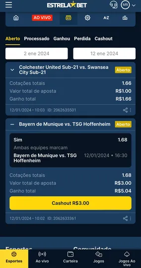 cashout na estrela bet 