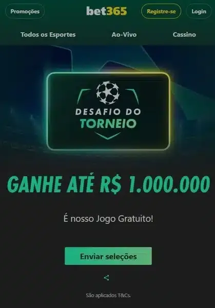 Captura de tela da p&aacute;gina de apostas da Champions League na Bet365