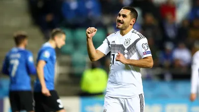 Alemanha contou com dois gols de G&uuml;ndogan em vit&oacute;ria protocolar contra a Est&ocirc;nia