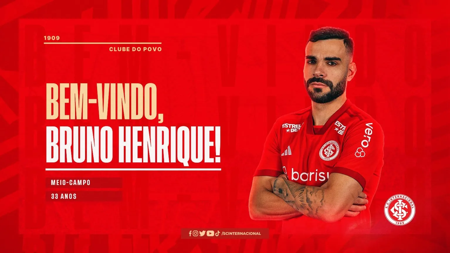 Inter vence concorr&ecirc;ncia do Santos e anuncia Bruno Henrique