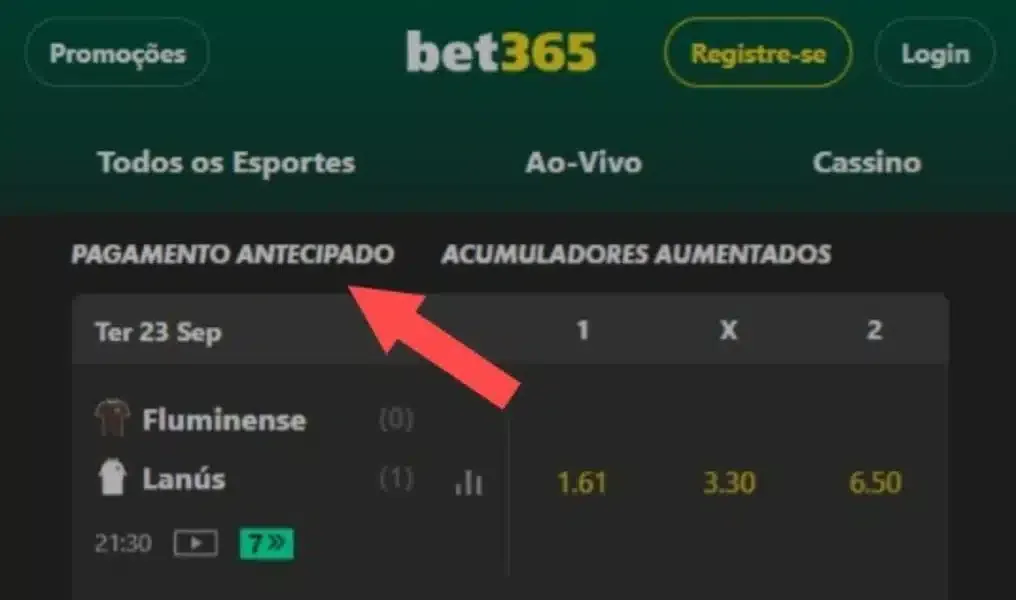 Pagamento Antecipado Bet365: como funciona?