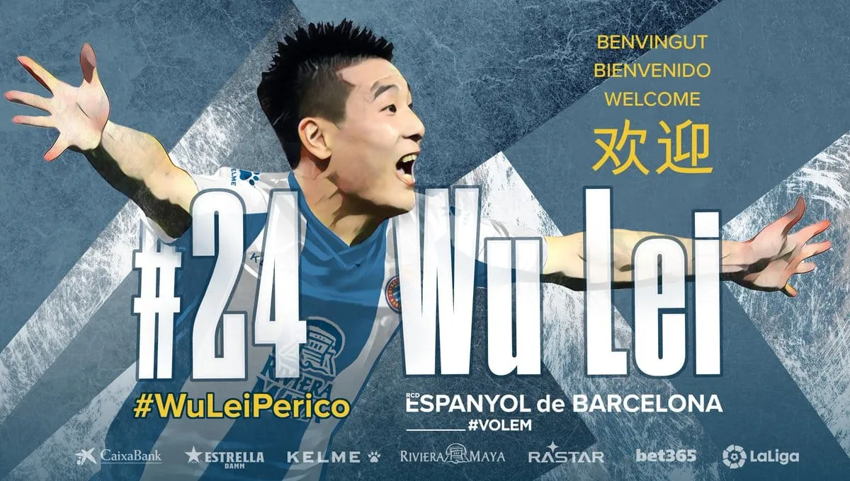 Ser&aacute; bacana acompanhar a aventura de Wu Lei, lenda do Chines&atilde;o, com a camisa do Espanyol