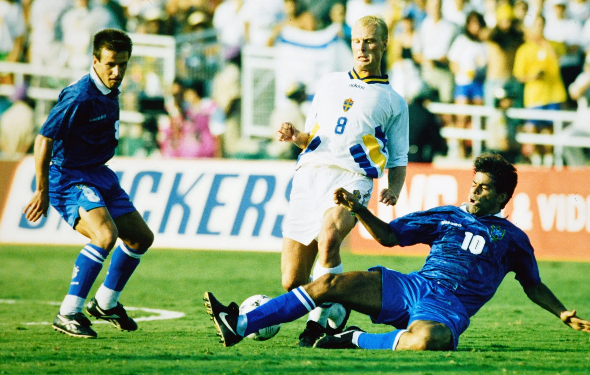 O Brasil venceu a Su&eacute;cia por 1 a 0 na semifinal da Copa de 1994