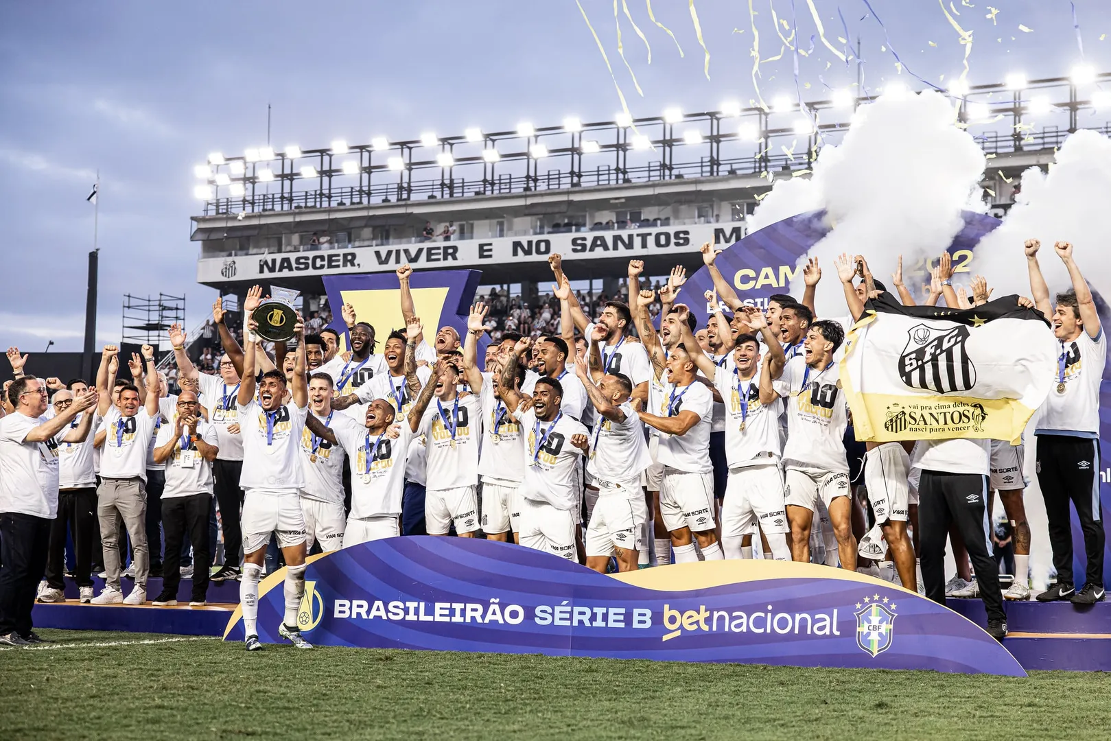 Santos campe&atilde;o da S&eacute;rie B do Campeonato Brasileiro 2024 (Foto: Flickr/SantosFC)