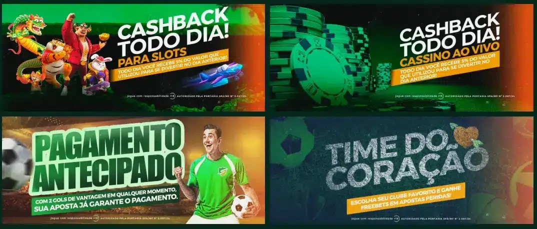 Captura de tela de algumas ofertas dispon&iacute;veis na Segurobet.
