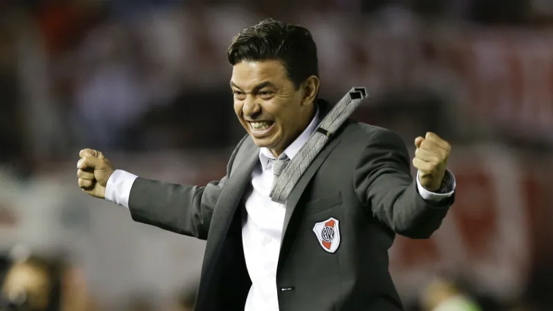 T&iacute;tulo da Sul-Americana &eacute; o primeiro de Gallardo no comando do River (Foto: AP)