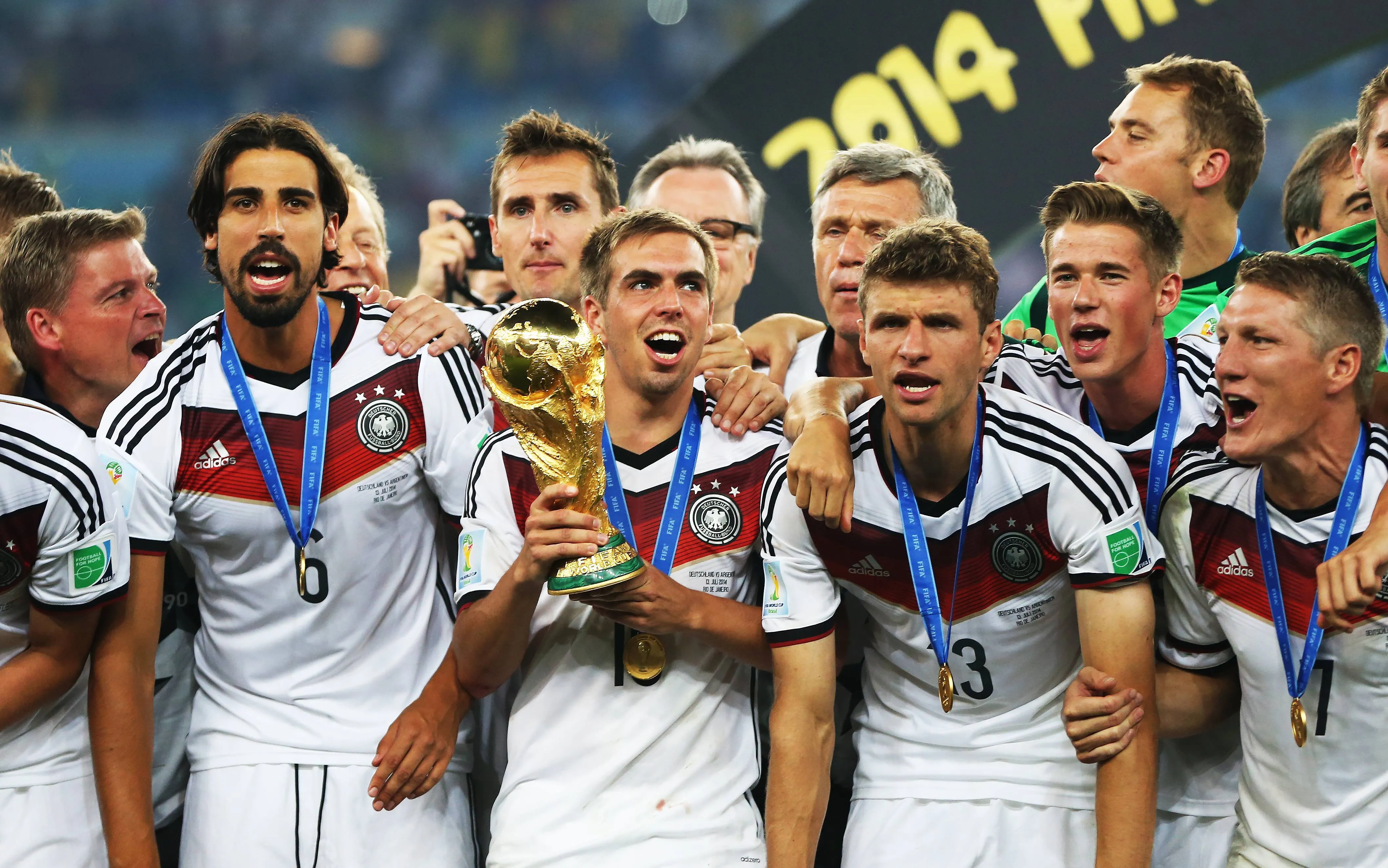 Sele&ccedil;&atilde;o alem&atilde; comemora t&iacute;tulo da Copa do Mundo de 2014