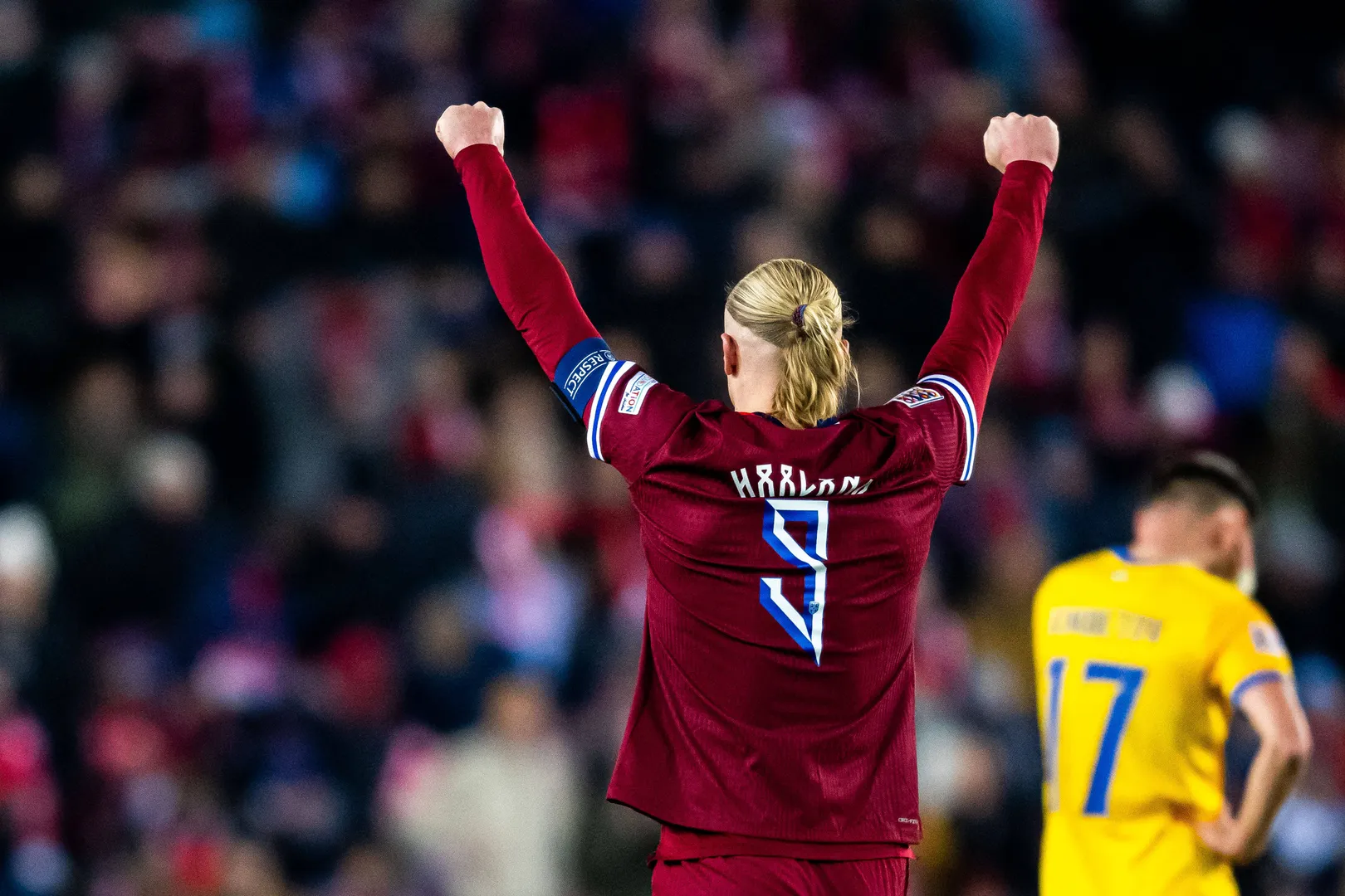 Haaland jogando pela Noruega. Foto: Imago
