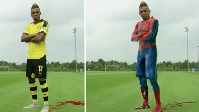Aubameyang como Homem-Aranha, Calhanoglu como Surfista Prateado e Robben como&hellip; Homem de Ferro?