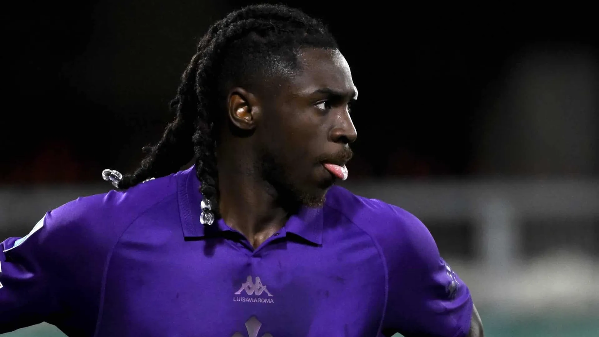 Moise Kean em a&ccedil;&atilde;o pela Fiorentina