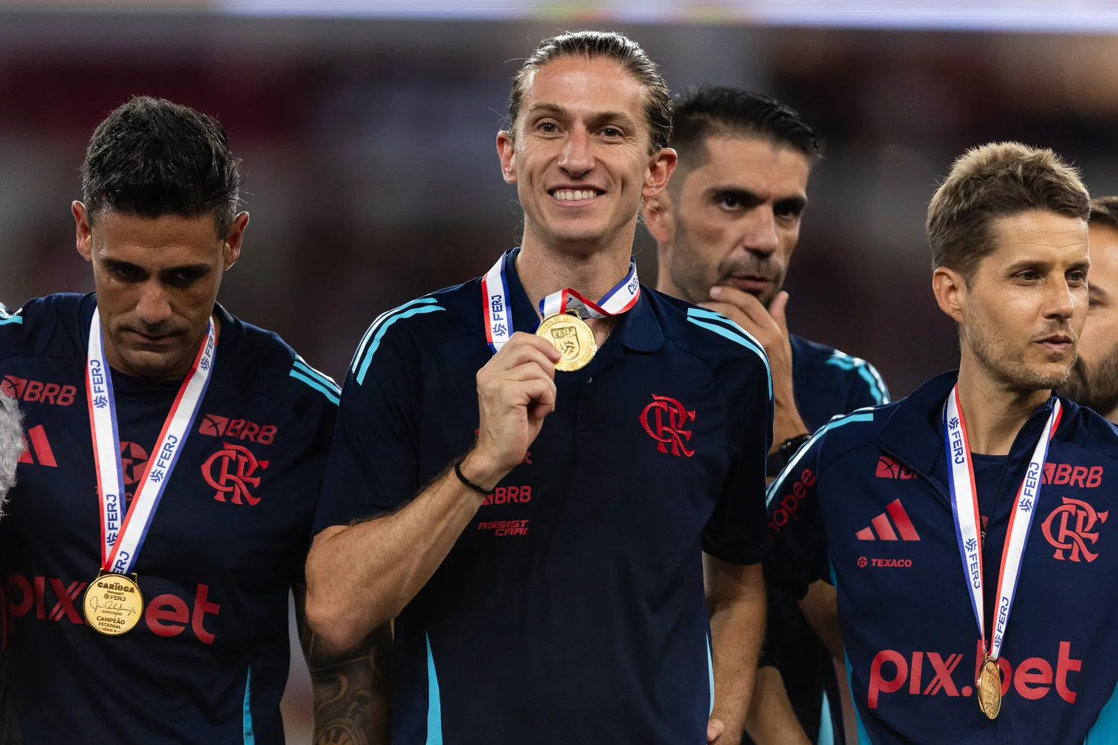 Filipe Lu&iacute;s conquistou o seu terceiro t&iacute;tulo como t&eacute;cnico do Flamengo (Foto: Imago)