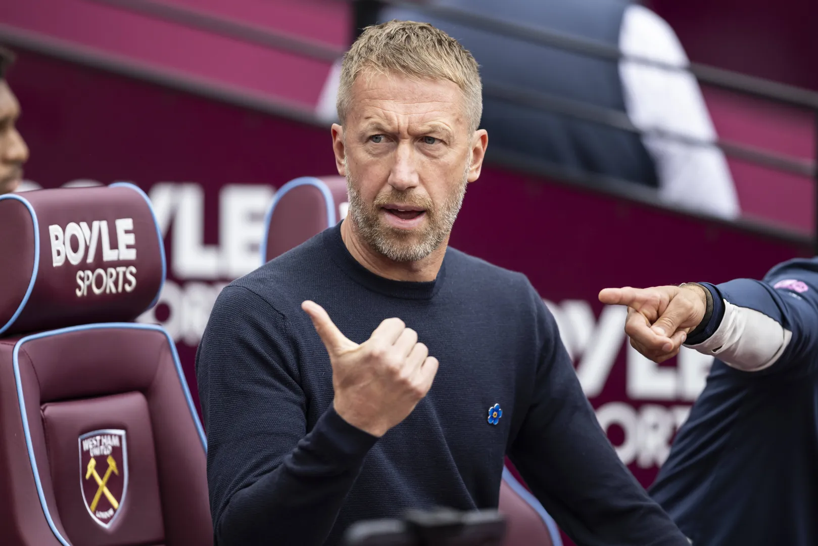 &Uacute;ltimo trabalho de Graham Potter foi &agrave; frente do West Ham 