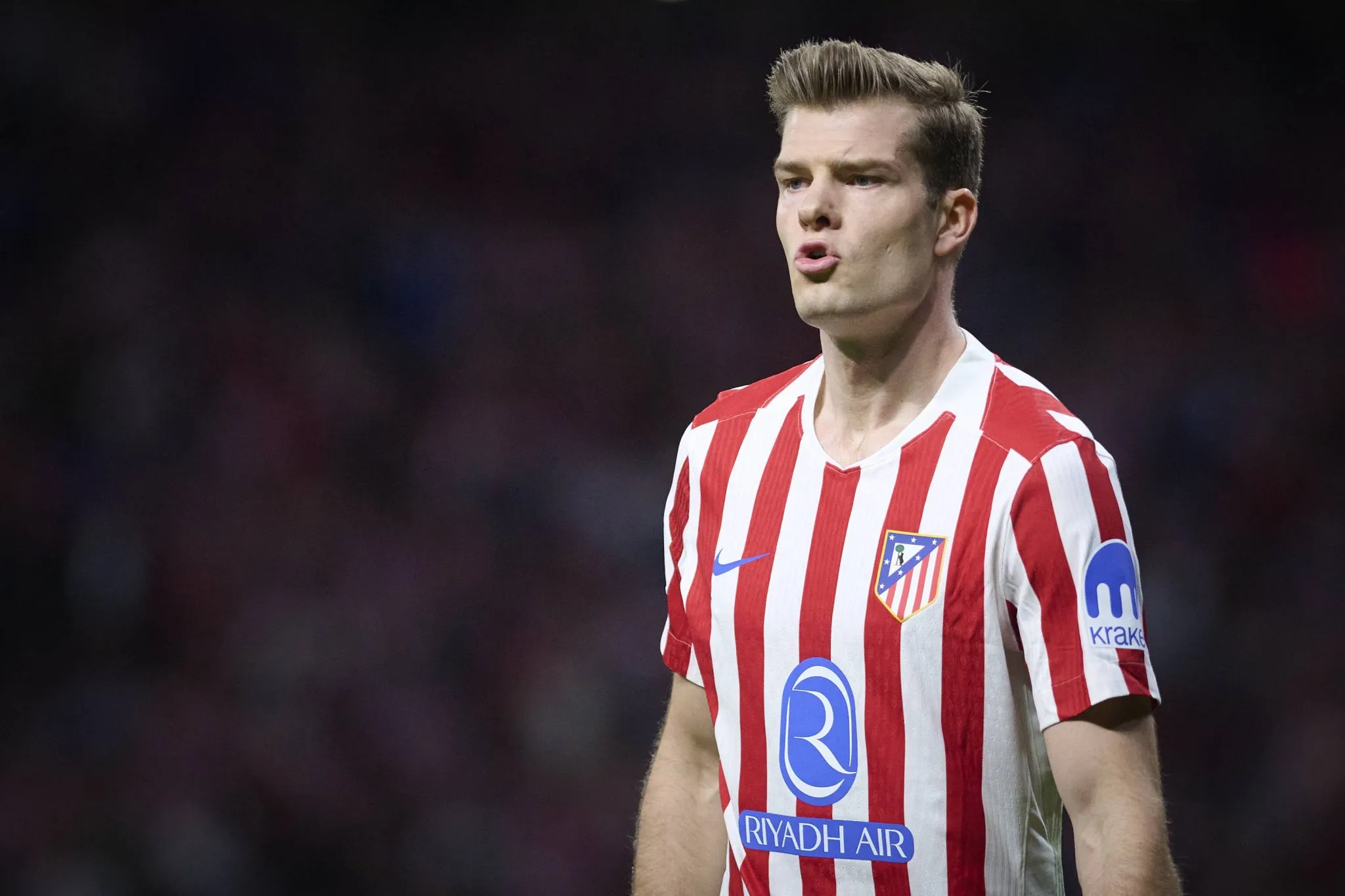 Sorloth em jogo do Atl&eacute;tico de Madrid