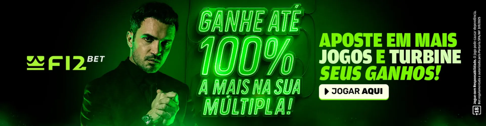 Promo&ccedil;&atilde;o M&uacute;ltipla Turbinada, da F12 Bet