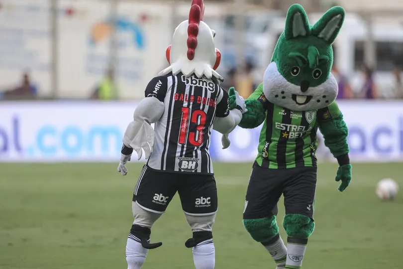 Mascotes de Atl&eacute;tico-MG e Am&eacute;rica-MG no cl&aacute;ssico de mar&ccedil;o de 2023