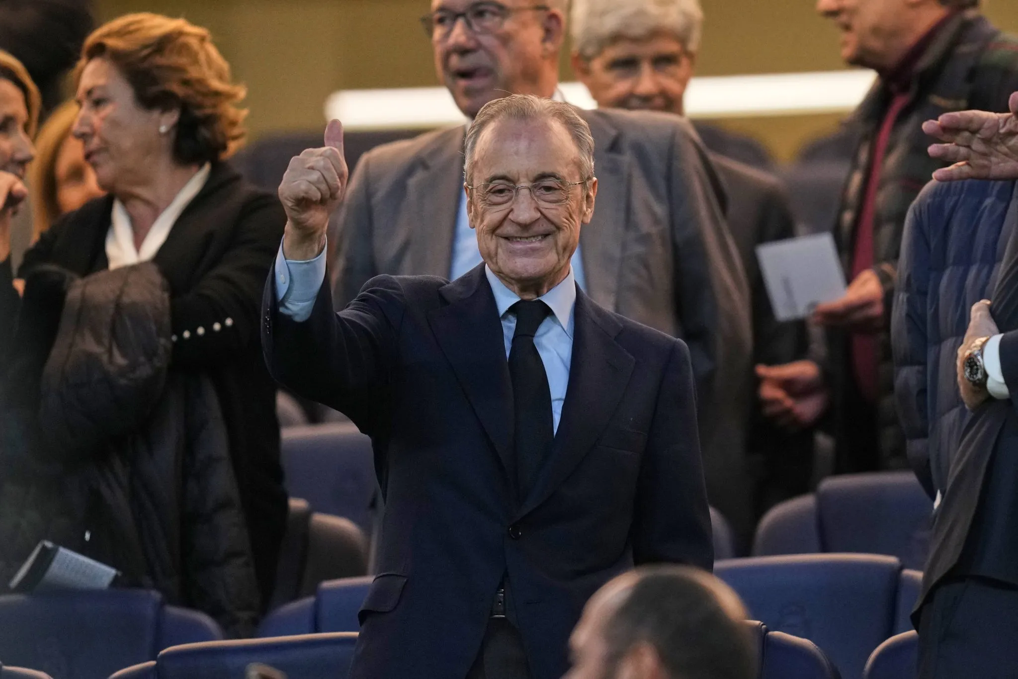 O presidente do Real Madrid, Florentino P&eacute;rez 