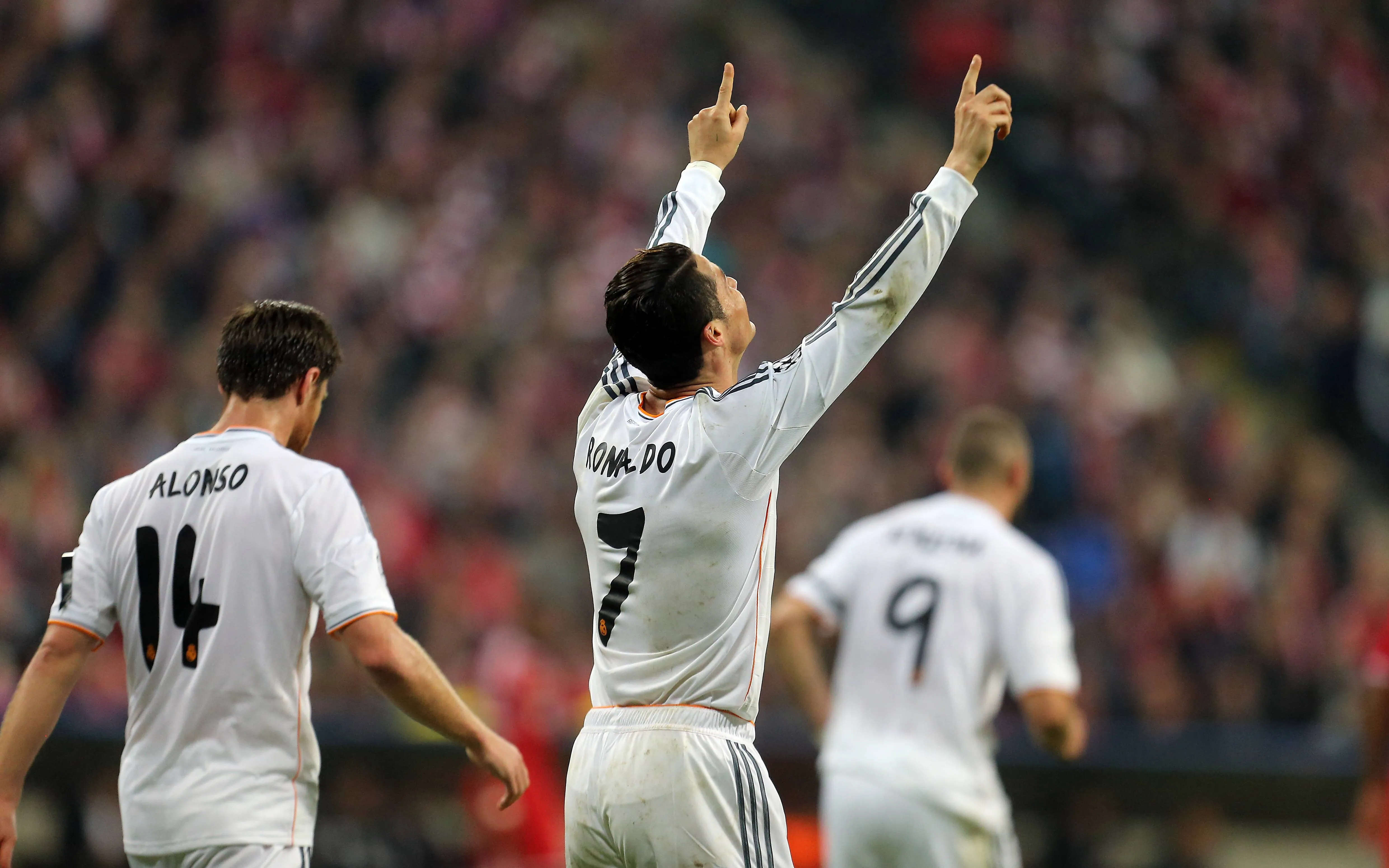 Cristiano Ronaldo celebra gol do Real Madrid sobre o Bayern de Munique em 2014