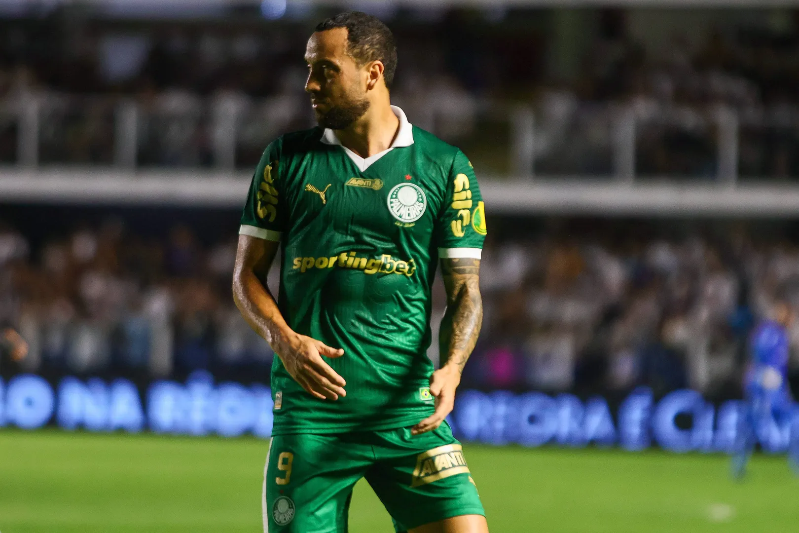 Felipe &Acirc;nderson em a&ccedil;&atilde;o pelo Palmeiras 