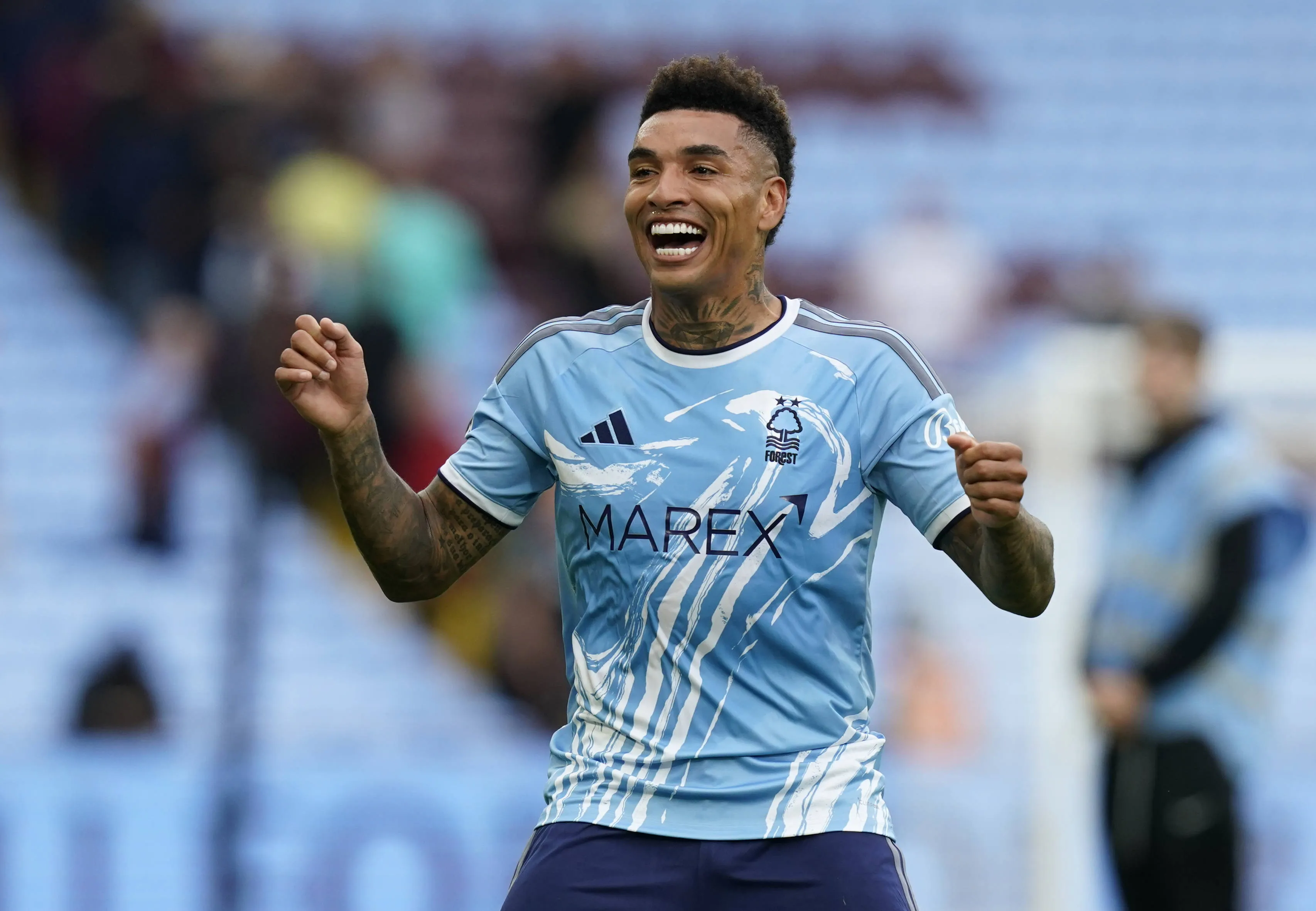 Igor Jesus marcou o gol que deu a primeira vit&oacute;ria do Nottingham Forest na temporada 
