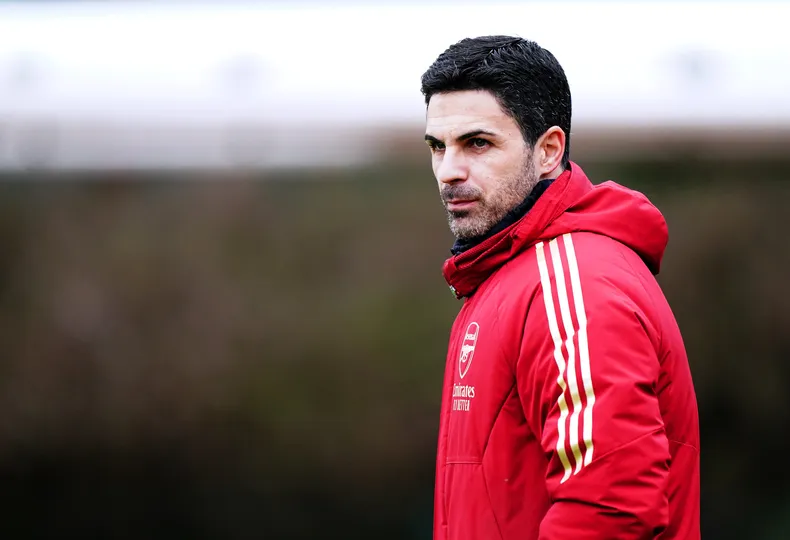 Arteta durante sess&atilde;o de treinamento no Arsenal. Foto: Icon Sport